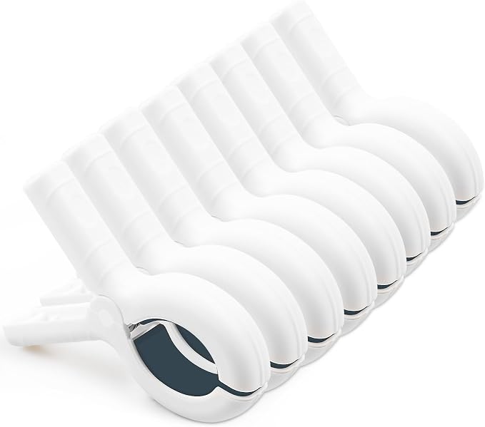 8 Pcs Beach Towel Clips for Beach Chairs, Towel Holder for Beach Chair Pool Chair on Cruise, Jumbo Size Heavy Duty Clothes Pins, Beach Chair Clips to Keep Your Towel from Blowing Away (White)