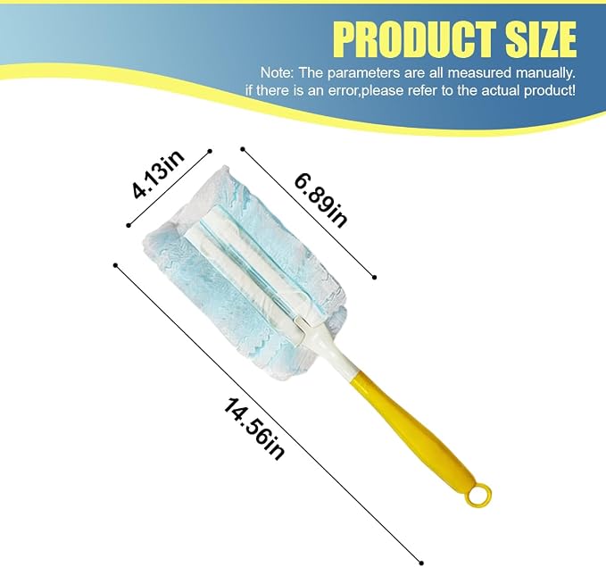 Car Duster Refills, Microfiber Electrostatic Dust Removal Tool Replacement Head with Handle, Heavy Duty Auto Interior Cleaning Supplies for Electronic, Furniture, Ceiling, Blinds (30PCS)