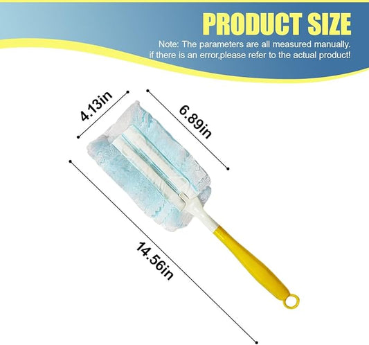 Car Duster Refills, Microfiber Electrostatic Dust Removal Tool Replacement Head with Handle, Heavy Duty Auto Interior Cleaning Supplies for Electronic, Furniture, Ceiling, Blinds (30PCS)