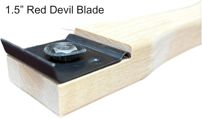 Tru-Lamb Floor Scrapers, 5 Pack, Paint, Stain & Varnish Removal Tools with Red Devil Blades, Professional Scrapers for Surface Prep and Finish Removal (5 Pack, 11" x 1.5")