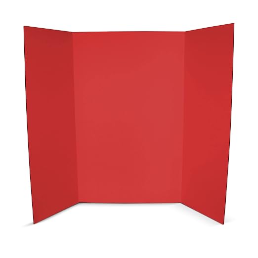 Flipside Products 36” x 48” Project Boards for Presentations, Science Fair, School Projects, Event Displays and Trifold Picture Board, Proudly Made in USA - Assorted Colors - 4 Pack