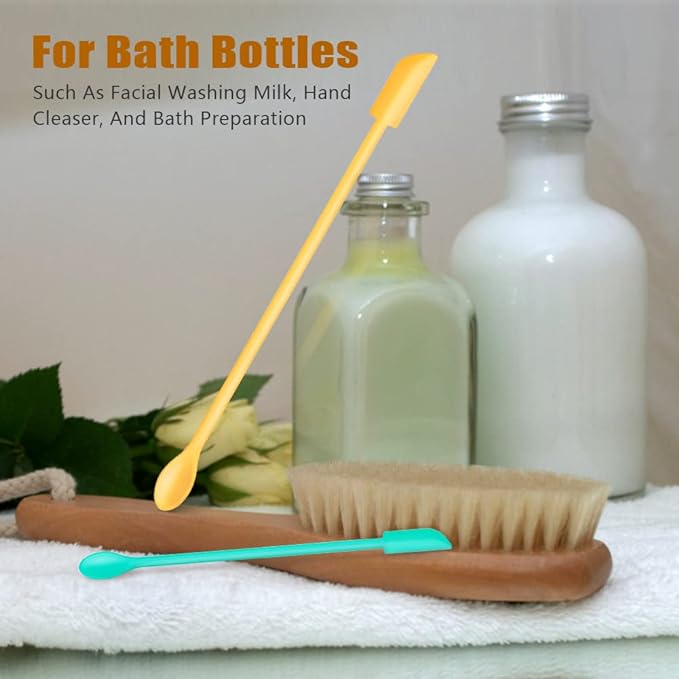 Silicone Spatula Set (6Pcs) - Mini Scraper Tool for Beauty & Food - Reach Every Last Drop, Multi-Size Spatulas for Makeup Jars, Lotion Bottles & Kitchen Containers (Color #2)