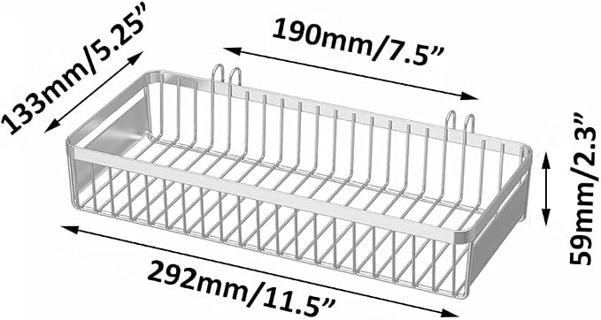 304 Stainless Steel Utensil Drying Rack/Chopsticks/Spoon/Fork/Knife Drainer Basket Flatware Storage Drainer (Square)