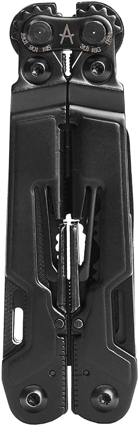 SOG PowerPint Mini Compact Stainless Steel Multi-Tool, 18 Lightweight Specialty Tools & SOG Multitool Pliers Pocket Knife, Black | 5 in Open and 3.25 in Closed, 4.2 Oz, Magnetic 1/4 in Hex Bit Holder, Black
