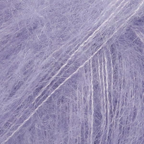 Drops Mohair and Silk Yarn Kid-Silk, 0 or Lace, 2 Ply, 0.9 oz 230 Yards per Ball (11 Lavender)