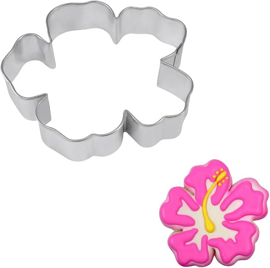 R&M Hibiscus Flower 3.5" Stainless Steel Cookie Cutter
