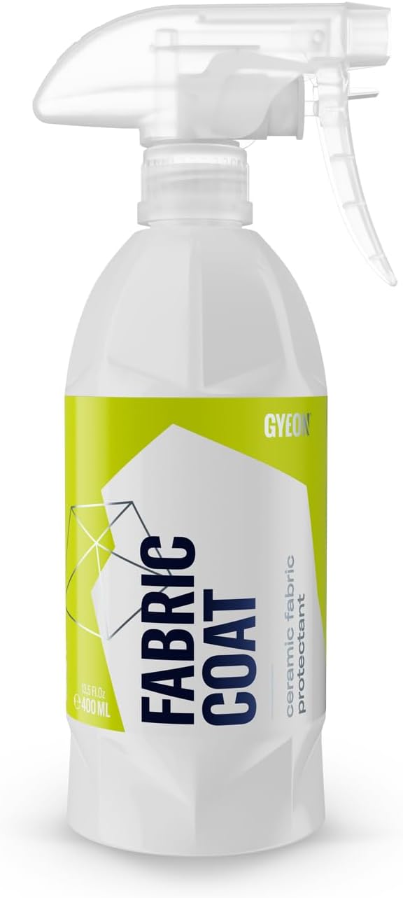 Gyeon Quartz Fabric Coat Super‑Hydrophobic UV‑Resistant Ceramic Textile Pro | Super-hydrophobic ceramic textile protectant repels stains and supports self-cleaning protection on upholstery and fabric