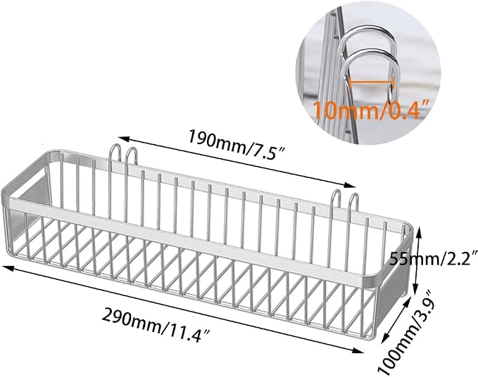 Dish Racks，304 Stainless Steel Utensil Holder, Utensil Drying Rack, Basket Holder with Hooks, Rust Proof