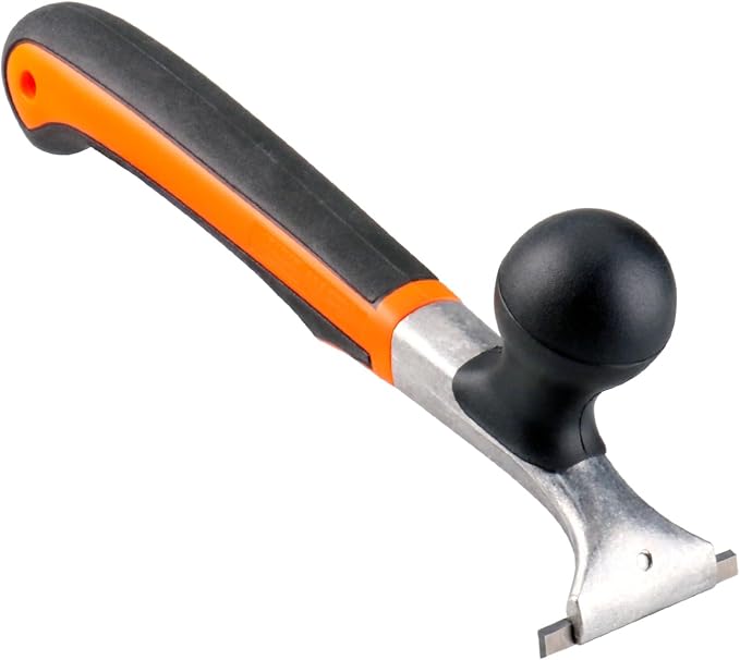 Premium Ergonomic 2.5-Inch Carbide Paint Scraper Tool for Coating Removal | Heavy-Duty Scraper with a 2-1/2-Inch Tungsten Carbide Blade and Two-Handed Grip for Removing Coatings and Residue