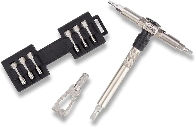 Fix It Sticks Ratcheting Multi-Tool - EDC Set with Ratcheting Locking Hex T-Way Wrench, Mini Pry Bar and 15 Bits Included | Standard EDC Kit, Mini Pry Bar, 15 Tips Included