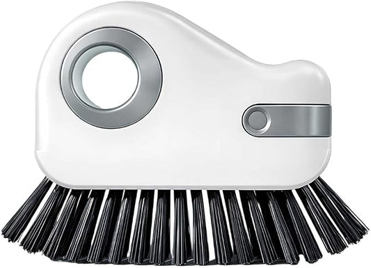 2 in 1 Cleaning Brush Window Track Cleaning Tools, Multifunction Hard Bristle Crevice Cleaner Brush with Hidden Scraper, Grout Cleaner Grip Brush for Sliding Door Track (2, B)