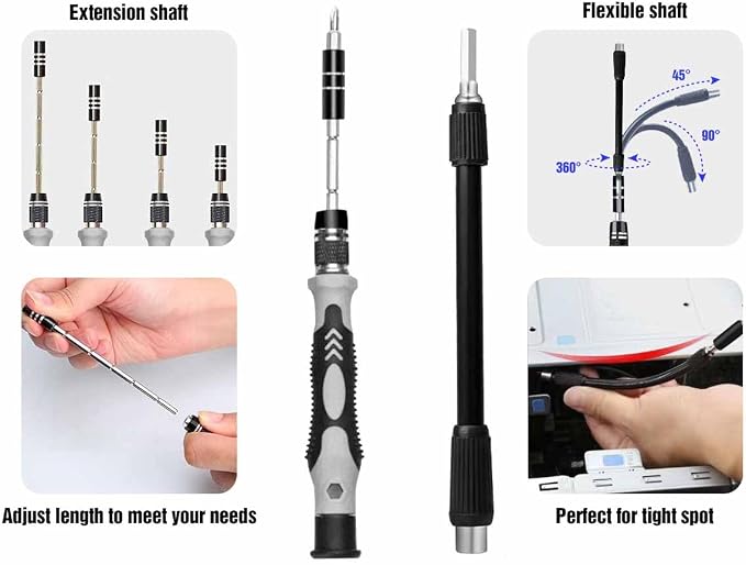 Precision Screwdriver Set, Professional 115 in 1 Magnetic Repair Tool Kit for Computer, Mobile Phone, Laptop, Tablet, Game Console, Watch, Camera, Eyeglasses, Electronics, DIY Projects, etc