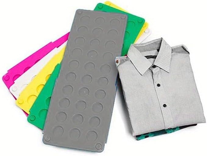 Clothes Folding Board - Professional Shirt Folder for Perfect Uniform Folds, Space-Saving Laundry Organizer (White)