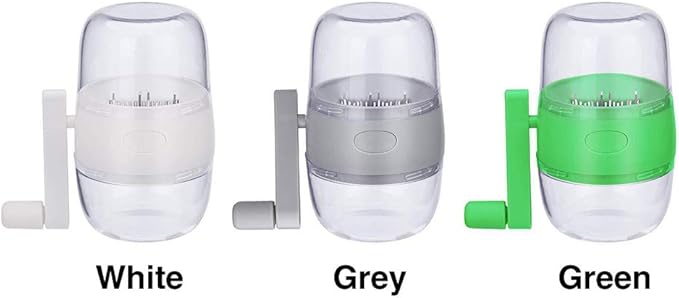 Nut Chopper, Portable Manual Hand Nut Chopper for All Nuts Walnut Pecans, Hand Crank Nuts Grinder Kitchen Tool(COLOR:White)