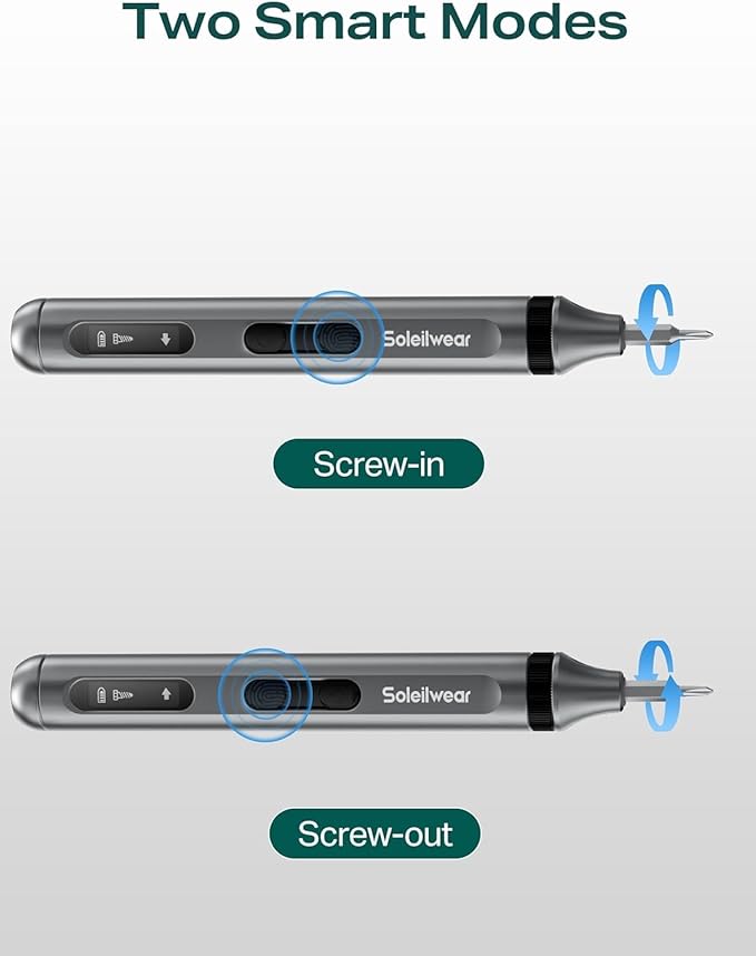 Mini Electric Screwdriver Set, 52-in-1 Precision Screwdriver Repair Kit | Power Small Screwdriver Repair Tool Kit with 48 Magnetic Bits, Tweezers and Pry Bar for Laptop Phone Camera Electronics