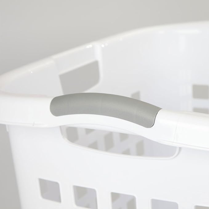 Sterilite Ultra™ Easy Carry Plastic Open Laundry Hamper, White, 4 Pack