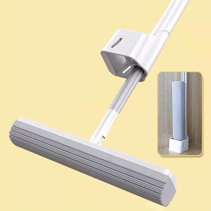 JINYISI Mop,Home PVA Sponge Mop,Easy Squeeze mop,Floor mop,mops for Floor Cleaning,Hardwood Floor mop,Mighty Thirsty mop,Super Absorbent, White
