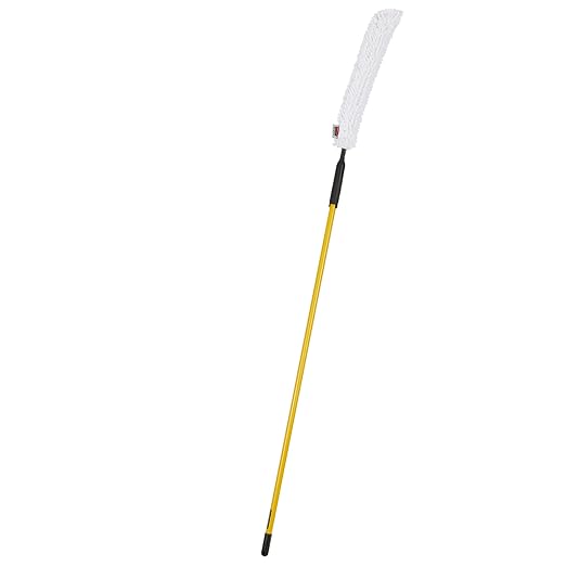Rubbermaid Commercial Products, HYGEN Quick-Connect Flexible Dusting Wand with Microfiber Sleeve, White, Flexible Dusting for Office/School/Stadium/Lobby/Restaurant