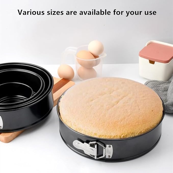 Springform Pan, 3PCS 7,8,9 Inch Cheesecake Pans with Removable Bottom, Non-stick Spring Form Pan for Cheesecake