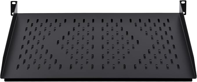 RackPath 1U Cantilever Universal Rack Shelf - 14in Deep – Rackmount Shelf for 19’’ AV/Network Equipment Racks – 55lbs Capacity - 2Pack