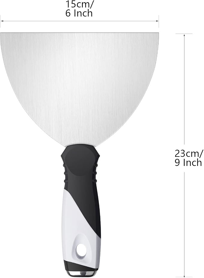 Mister Rui 3Pack 3" 5" 6" Stainless Putty Knife & Paint Scraper, Hammer End | 3" 5" 6" stainless putty knife and paint scraper with hammer end. for wood, paint removal, taping. Durable & rust-resistant