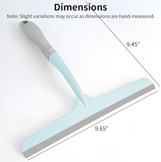 Silicone Squeegee for Shower,Window,and Mirror-Flexible Household Cleaning Tool for Glass,Tiles,and Countertops (Green)