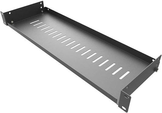 1U Disassembled Vented Cantilever Server Rack Shelf 6" Depth | Steel Universal 19" Rack Mount Tray for Server, AV, IT, Sound Equipment in 19-inch Network Rack and CabinetCabinet(1U6V)