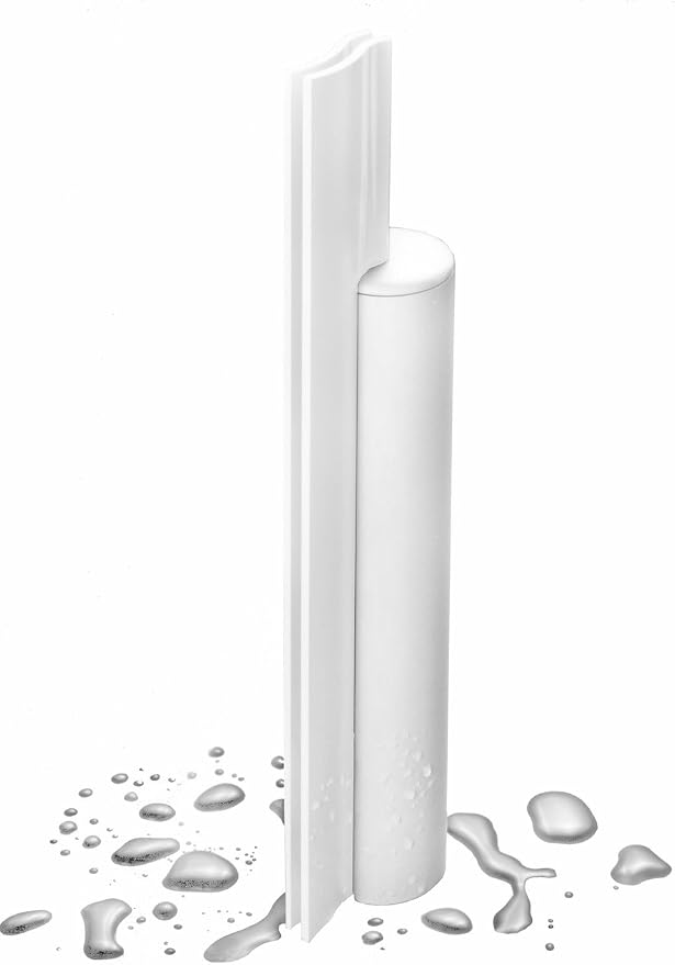 Cleret Dual Bladed Classic Bath Squeegee - All White