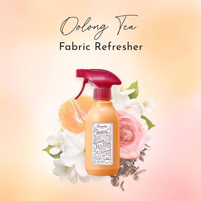 Laundrin Botanical Fabric Refresher Spray - Oolong Tea, 300ml | Pet odor eliminator for home, room essentials fabric spray for mattress, curtain, sofa, carpet, furniture & bedding