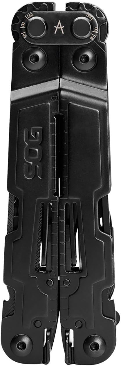 SOG PowerAccess Well-Rounded One-Handed Lightweight Daily Pocketable Stainless Steel Multi-Tool for Backcountry| 18 Tools, Black | 18 Tools, Compound Leverage Pliers, Magnetic 1/4 Hex Bit Driver, 5.9 Overall, 5cr15mov Stainless, 5.9 Oz