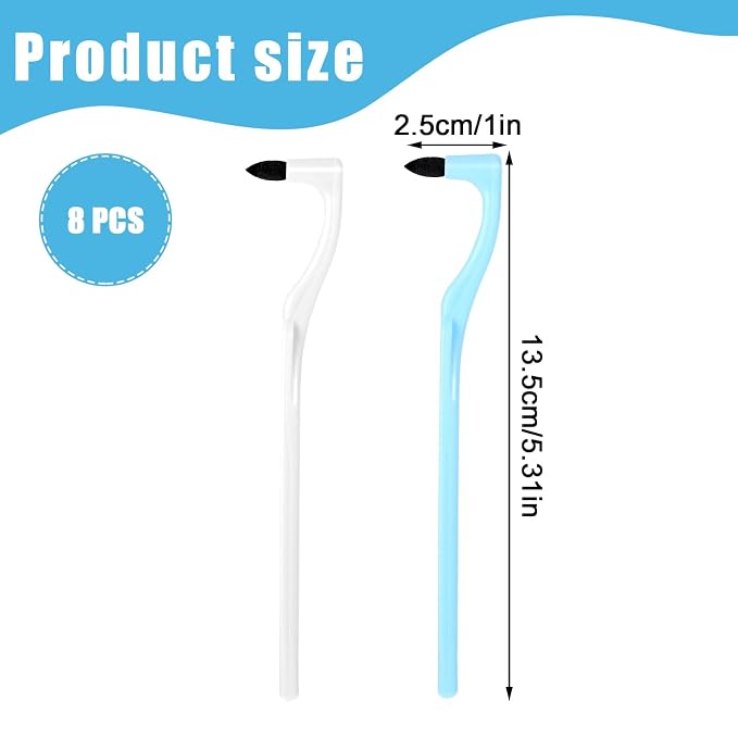 8 Pcs Tooth Stain Eraser Tartar Polisher Stain Removers Dental Plaque Tartar Eraser Plaque Tool Professional Dental Picks Cleaning Professional Tools Teeth Cleaning Kit for Oral Care White and Blue