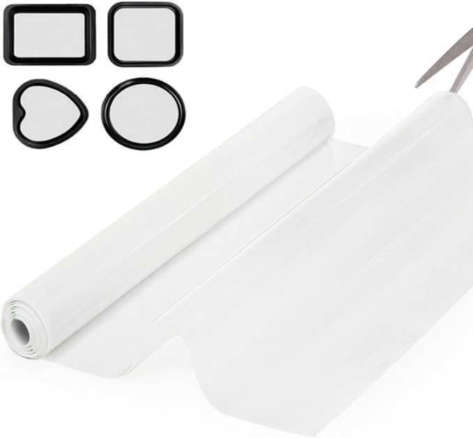 Covzoe 15.7 In x 8 FT Silicone Baking Mat Roll, Non-Stick Pastry Mat, Cut to Any Size, Heat Resistant Food Grade Silicone Dough Rolling Mat, Reusable Air Fryer Liner for Pie Crust, Pizza Cookies