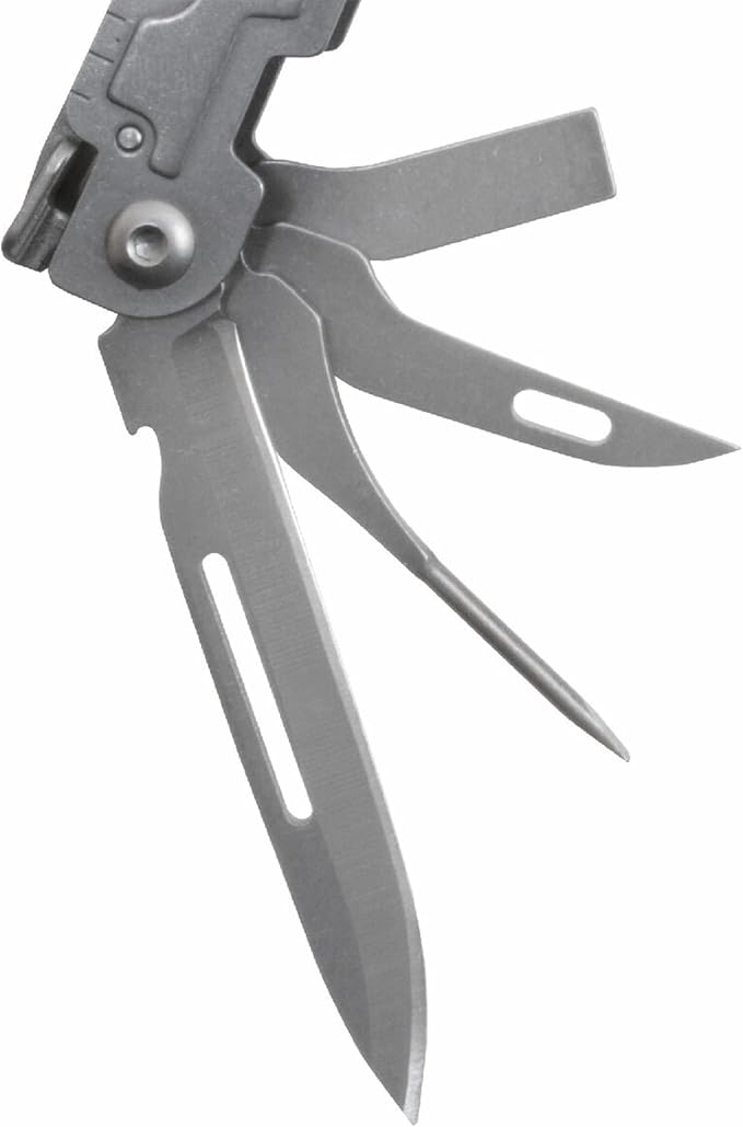 SOG PowerAccess Stainless Steel Multi-Tool Well-Rounded One-Handed Lightweight Daily Pocketable for Backcountry 18 Tools, Stone Wash | 18 Tools, Compound Leverage Pliers, Magnetic 1/4 Hex Driver, 5.9 Open, 4.1 Closed