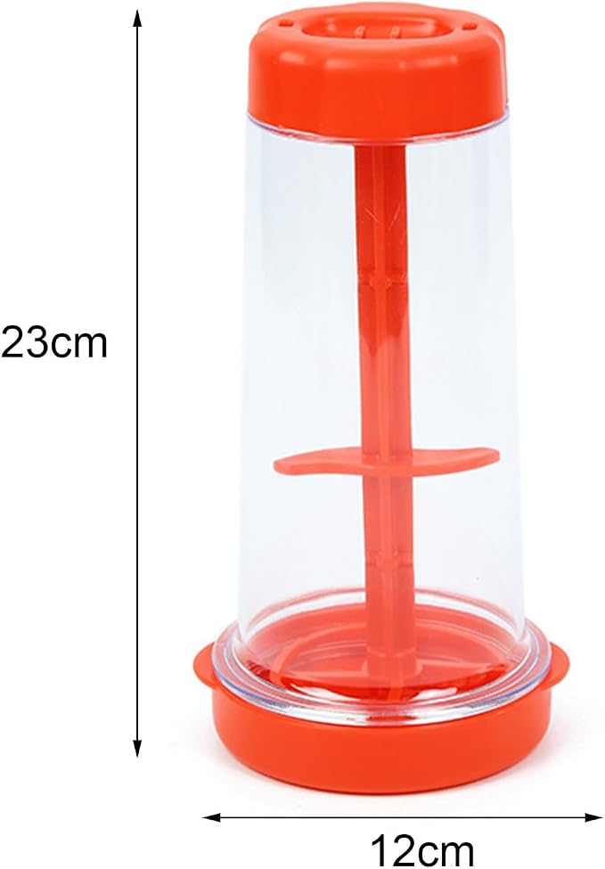 Rotary Flour Sifter Large Capacity Clear Flour Mixing Cup Handheld Tapioca Baking Dispenser Sieve Container Kitchen Cooking Tools Black