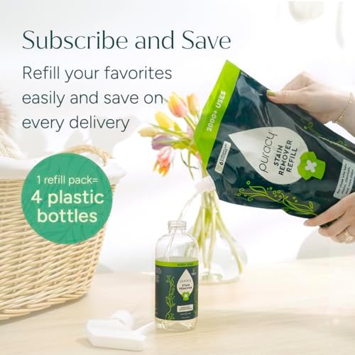 Puracy Stain Remover, Travel and Laundry Stain Cleaner for Clothes, Baby Essentials, Kids Stains, Oil and Fabric Spot Cleaner (Stain Remover Spray, 12 fl oz) (Pack of 2)