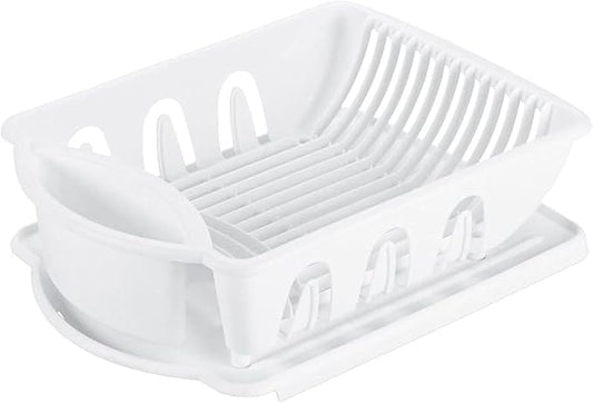 Sterilite 06218006 Sink Dish Rack Drainer, White