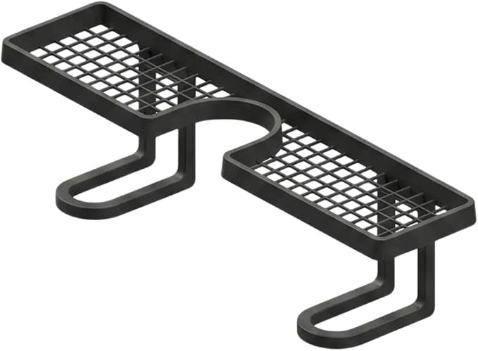 Over Sink Faucet Storage Rack, No Drill Free Standing Faucet Organizer Shelf with Drainage Design, Space Saving Countertop Storage for Kitchen and Bathroom (Black)