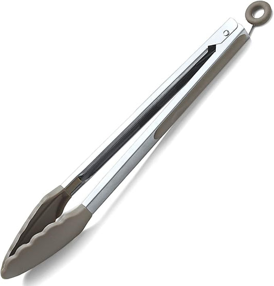 Berglander Cooking Tongs Heavy Duty Food Tongs For Cooking With Silicone Tips, Kitchen Tongs, Grill Tongs, Dishwasher Safe, Easy to Clean