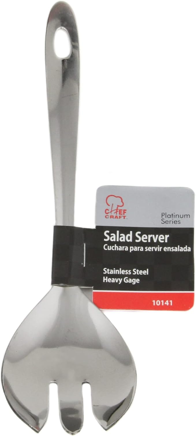 Chef Craft Select Small Salad Serving Fork, 9.5 inches, Stainless Steel