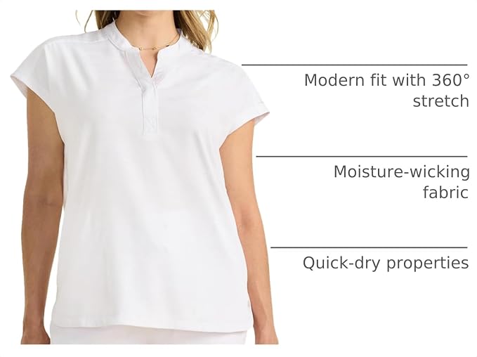 Healing Hands Purple Label Scrub Top for Women Modern Fit Tee | 2 Functional Pockets, Moisture Wicking Fabric, 360° Stretch, Quick Dry Performance, Back Yoke, Rounded Hem, Easy Care