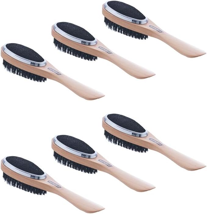 Superio Lint Brush for Clothes,6-Pack,3 in 1 Garment Brush - Double Sided Wood Handle,Clothes Brush,Lint Brush for Suit,Wool Coat,Removes Pet Lint and Dust and Shoe Horn