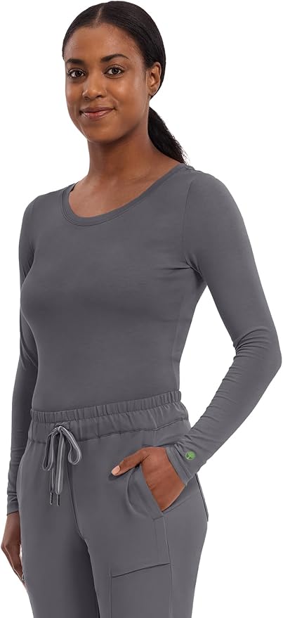 Healing Hands Underscrub Long Sleeve Women Knits Scrub Tops | Soft Cotton Blend Knit, Breathable Stretch Comfort, Machine Wash, Easy Care Fabric, Ideal For Layering Under Scrubs