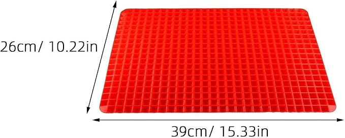ABOOFAN Non-Stick Silicone Baking Mat 15.35 X 10.23 in Oven Liner Tray with Pyramid Fat-Filtering Design Reusable Heat-Resistant Pastry Cooking Sheet for Oven Microwave Easy Clean