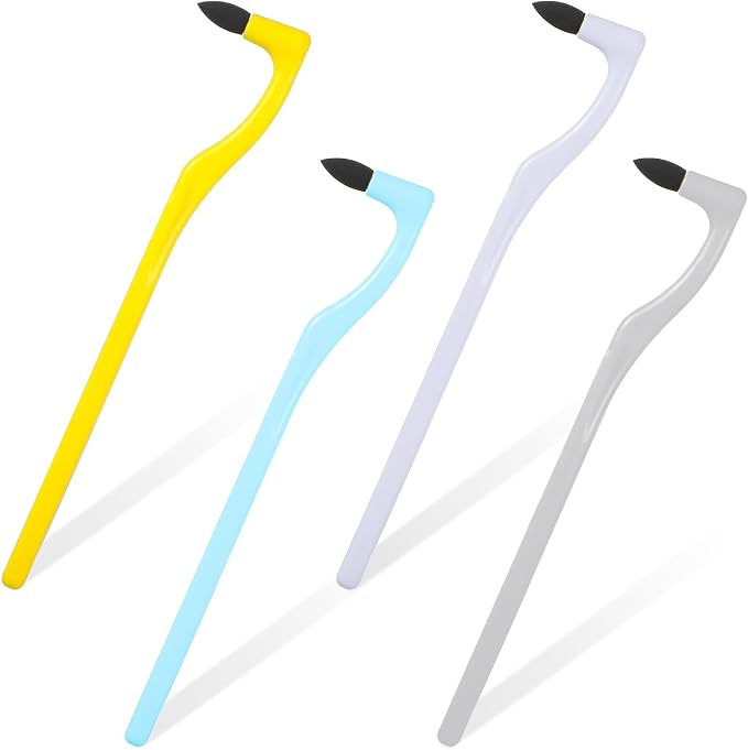 4 Pcs Tooth Stain Eraser Removers Dental Plaque Tartar Eraser Polisher Professional Dental Picks Tooth Stain Remover Tool for Teeth Whitening Polishing Adult Oral Care (White/Gray/Yellow/Blue)