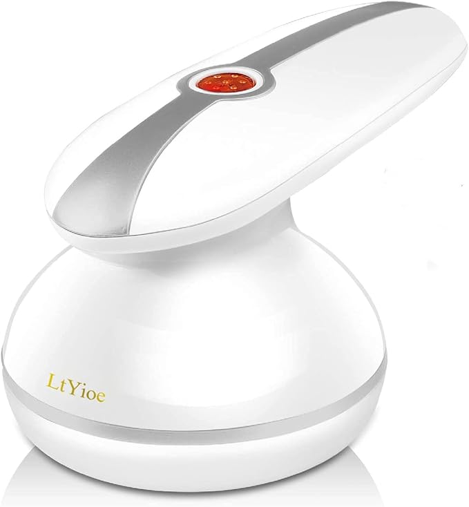 Lint Remover Shaver LtYioe Fabric Shaver USB Rechargeable Sweater Shaver Fabric Fuzz Remover with 2 Blades and Clean Brush, Battery Operated, Ergonomic Handle Design, Lightweight and Portable(Silver)