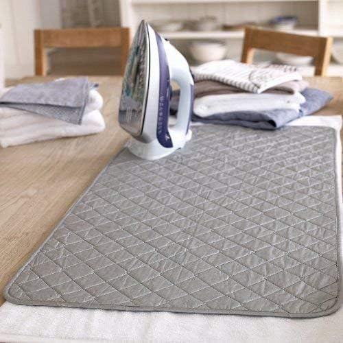 Magnetic Ironing Mat Blanket, Iron Board Alternative Cover, Quilted Washer Dryer Heat Resistant Pad/Portable Cover/Mat Grey 33"X 18" Iron Anywhere