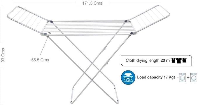 Vileda Alumix Airer, Steel and Aluminium, Silver