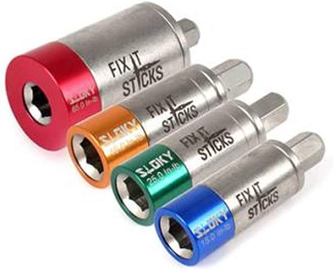 Fix It Sticks Zippered Deluxe Case Torque Limiter Kit | 16 Tip Drivers, T-Way Spanner, 65 45 25 15 Inch-Lbs, FISTLS11-T