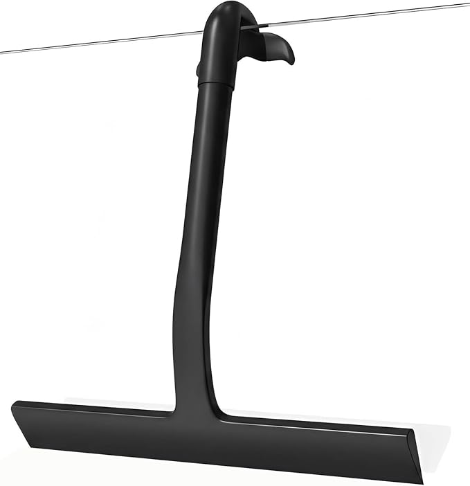 Shower Squeegee for Glass Doors, 8.27 Inch Shower Door Squeegee with Hook, Bathroom Squeegee for Glass, Tile, Mirror, Window and Car Windows Cleaning (XS)