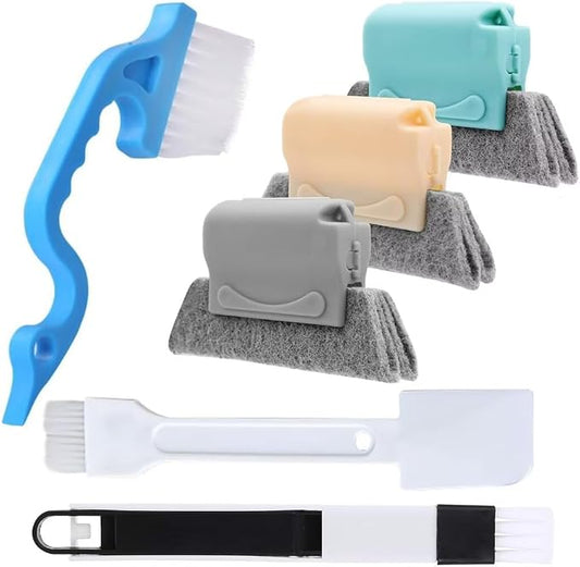 Window Groove Cleaning Brush kit Sliding Door Track Crevice Cleaning Brush Hand-held Groove Gap Cleaning Tools for Small Spaces